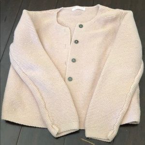 Knit pale pink cardigan from Paris